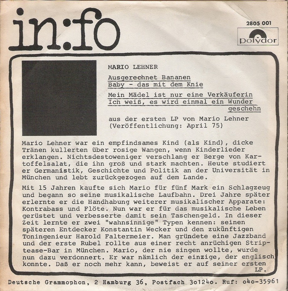 Polydor 2058 001 - Rückseite