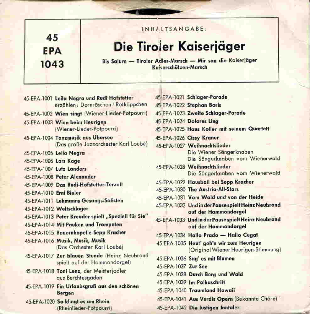Elite Special EPA 1043 - Rückseite
