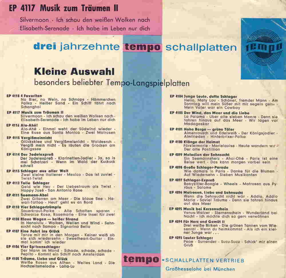 Tempo EP 4117 - Rückseite