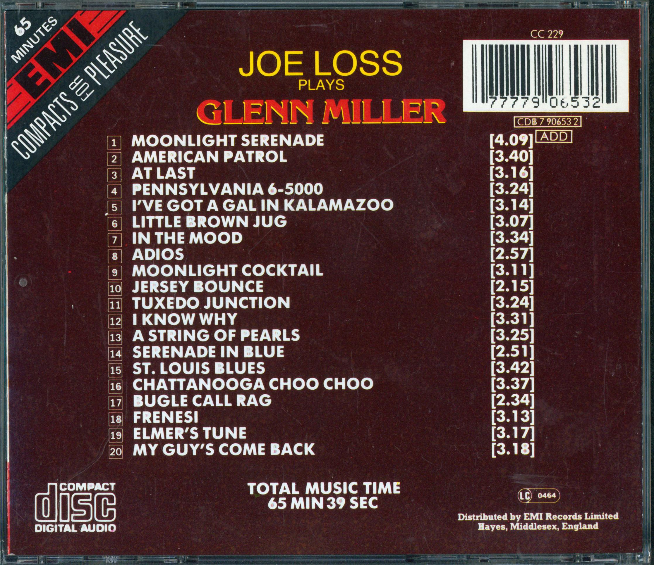 Joe Loss Plays Glenn Miller Rückseite