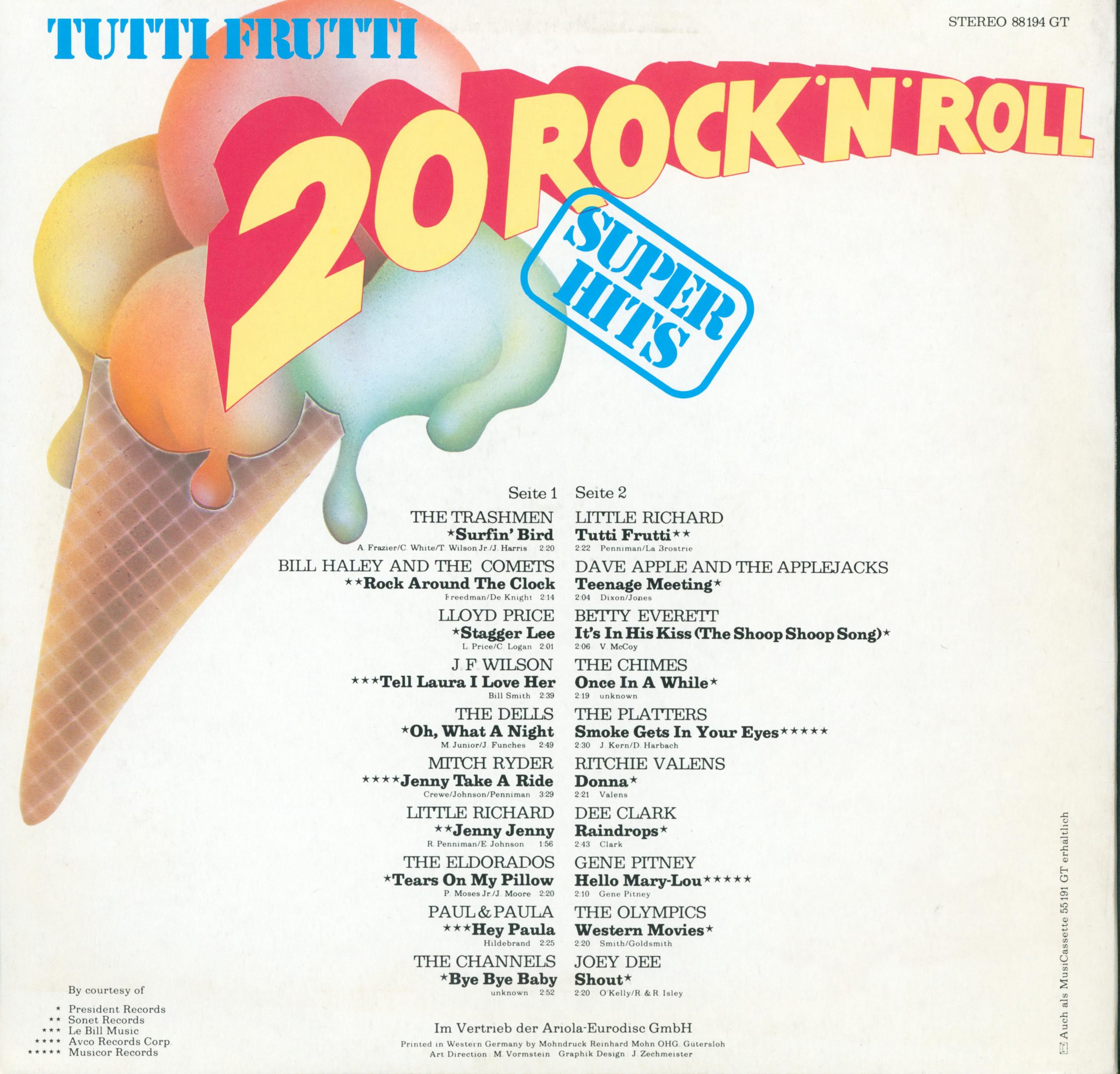 20 Rock & Roll Hits Rückseite