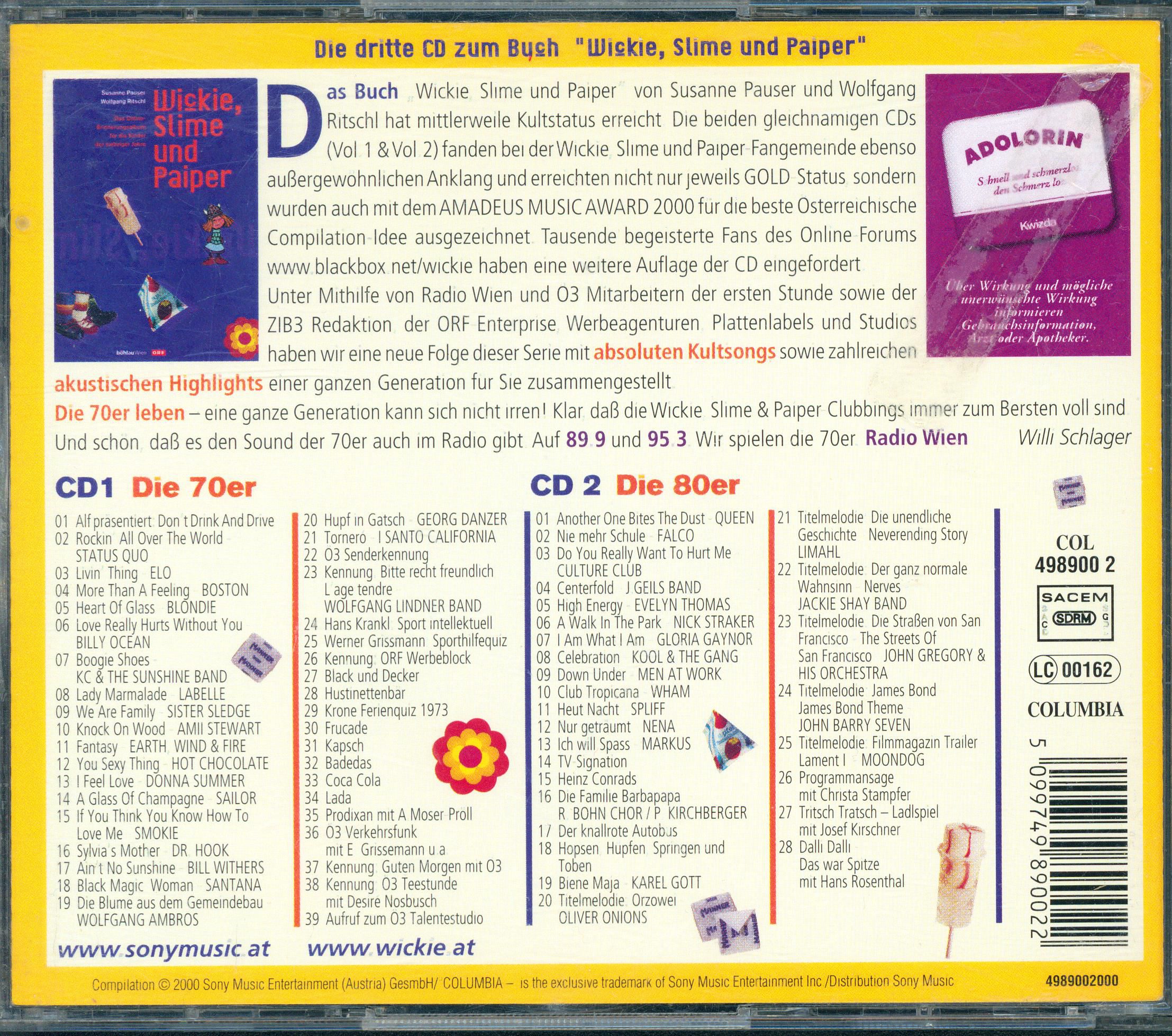 Wickie, Slime und Piper Vol. 3 CD 1 Rückseite