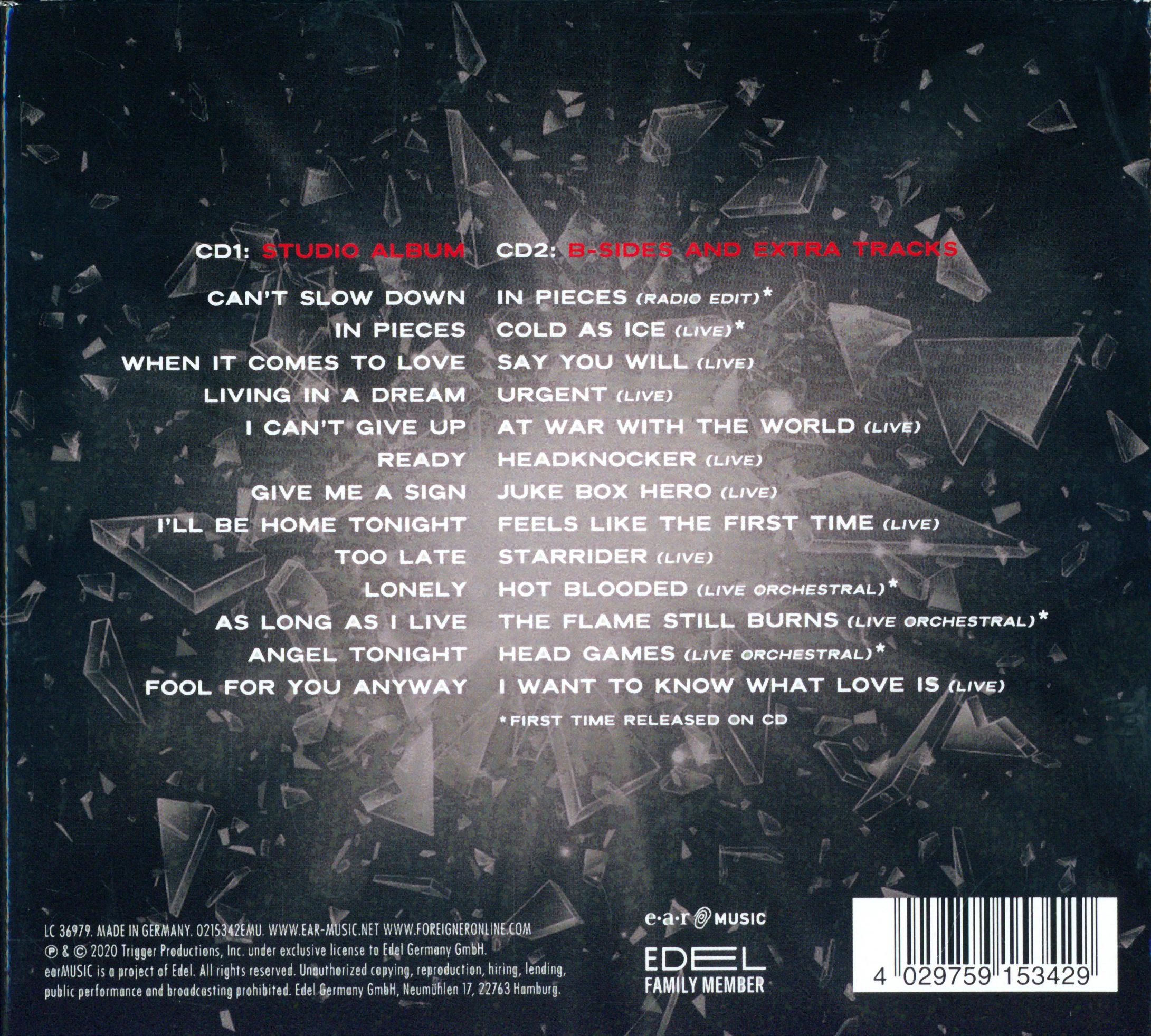 Foreigner - I Can't Slow Down Rückseite