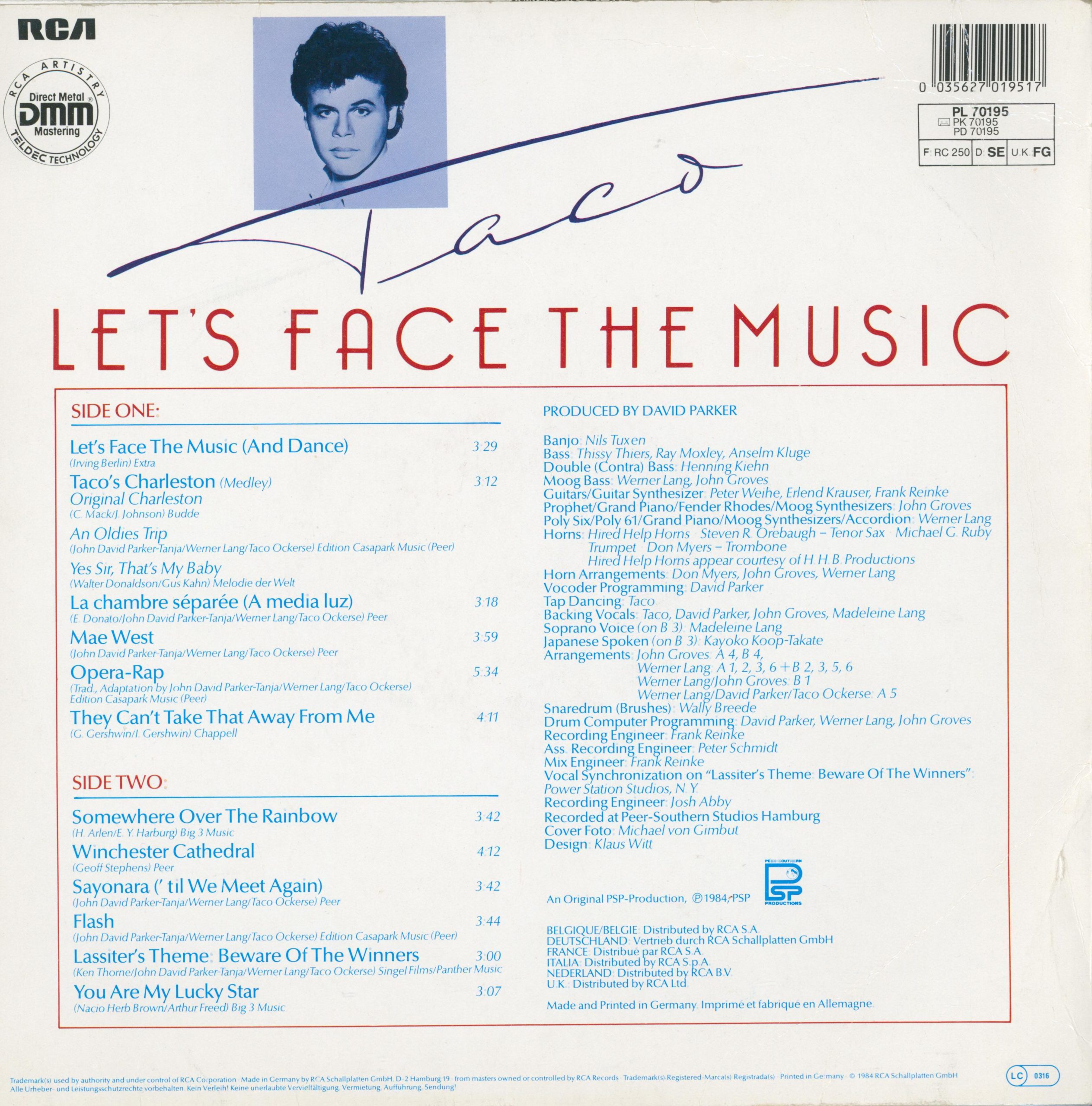Let's Face The Music Rückseite