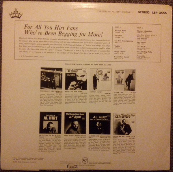 The Best Of Al Hirt's Rückseite