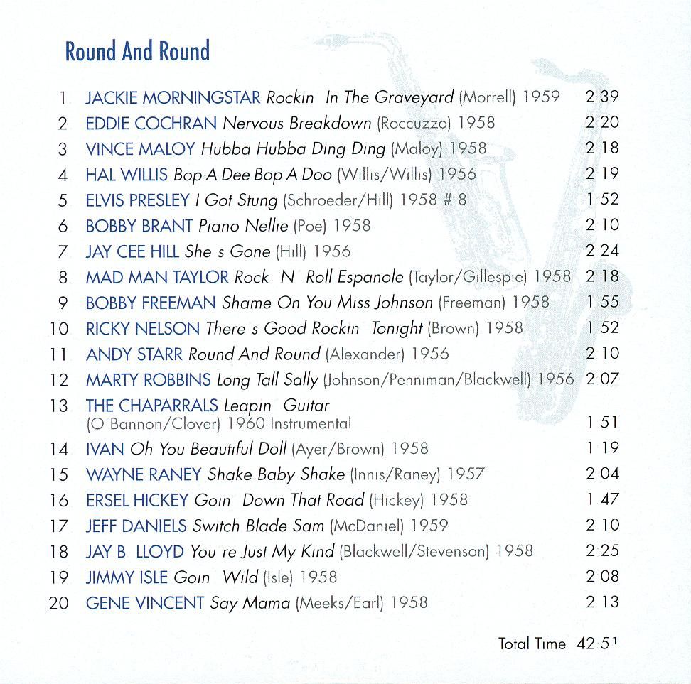Rockabilly 200 Hits & Rarities CD 9 Rückseite