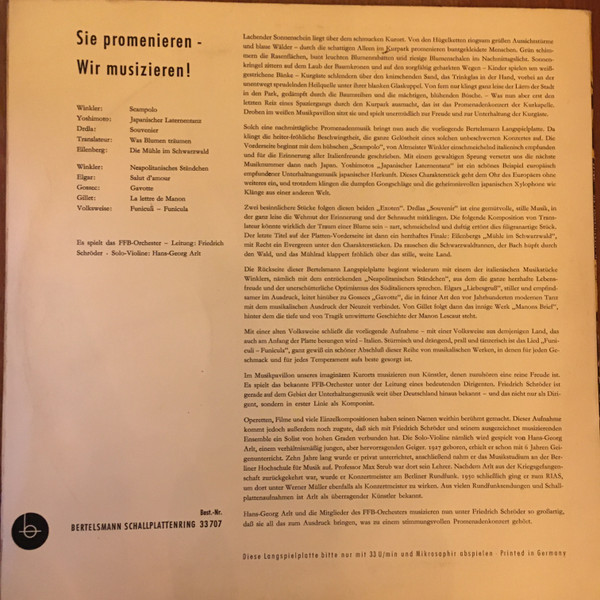 Sie promenieren - wir spazieren Rückseite